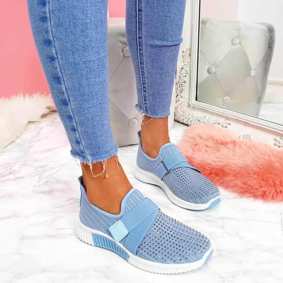 BREATHABLE AND LIGHT CRYSTAL SNEAKERS